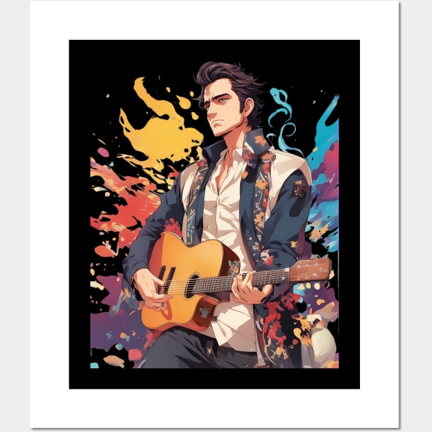 Country Guitarist Wall Art by animegirlnft